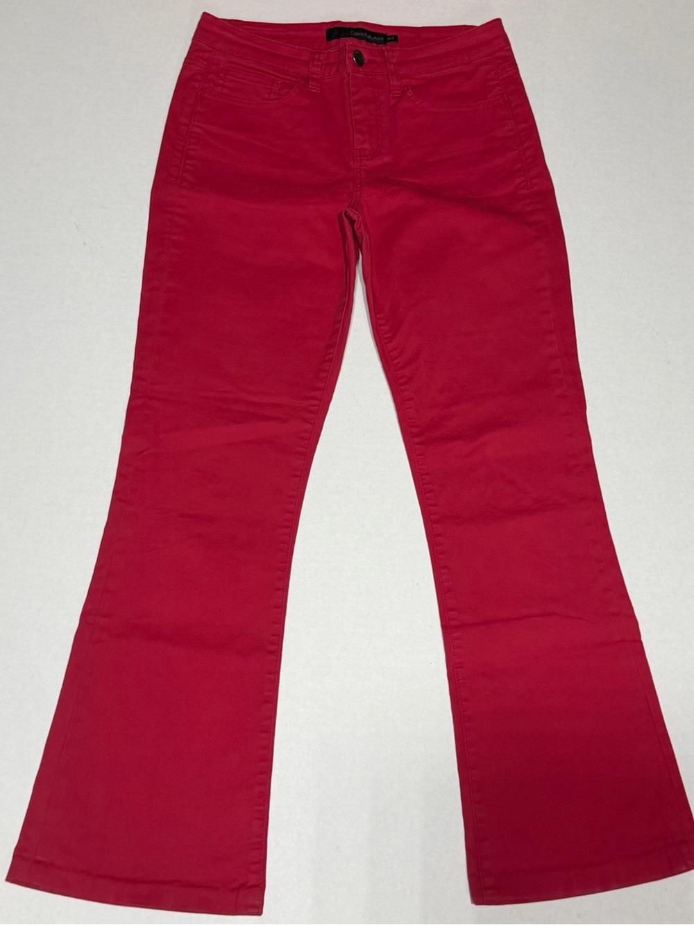 Bright Red Flared Pants
